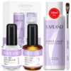 Saviland 120ML Monomer Acrylic Nail Liquid with Dehydrator and Non-acid PH Bond for Acrylic Powder Nails Extension Nail Brush 1