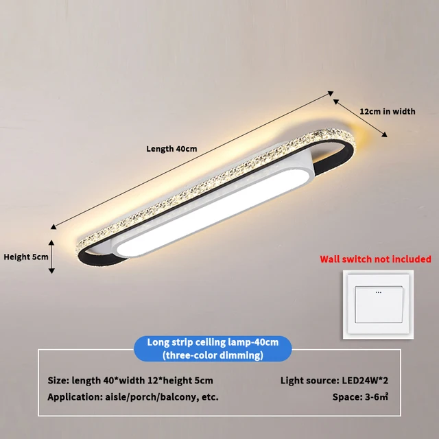 Led Ceil Light Rectangular For Kitchen Home Deco Chandelier Dining Bedrooms Sensor Lamp Modern Ceiling Lights For Living Room Trichromatic light