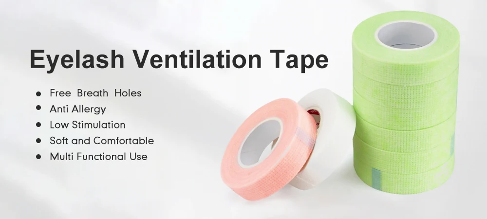 Anti-allergy 4 Rolls PE Eye Tapes Eyelash Extension Tape for Lash Breathable Micropore Fabric Easy Tear Eye Make Up Tools