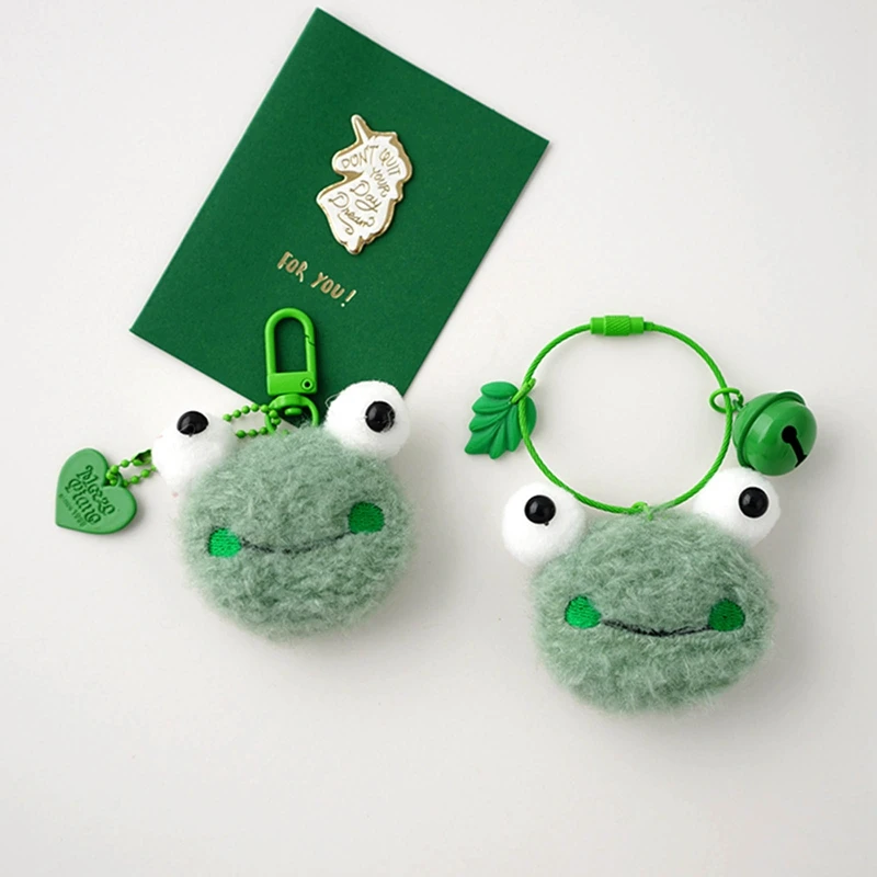 Creative Cute Little Frog Keychain Cartoon Frog Plush Key Ring Cute