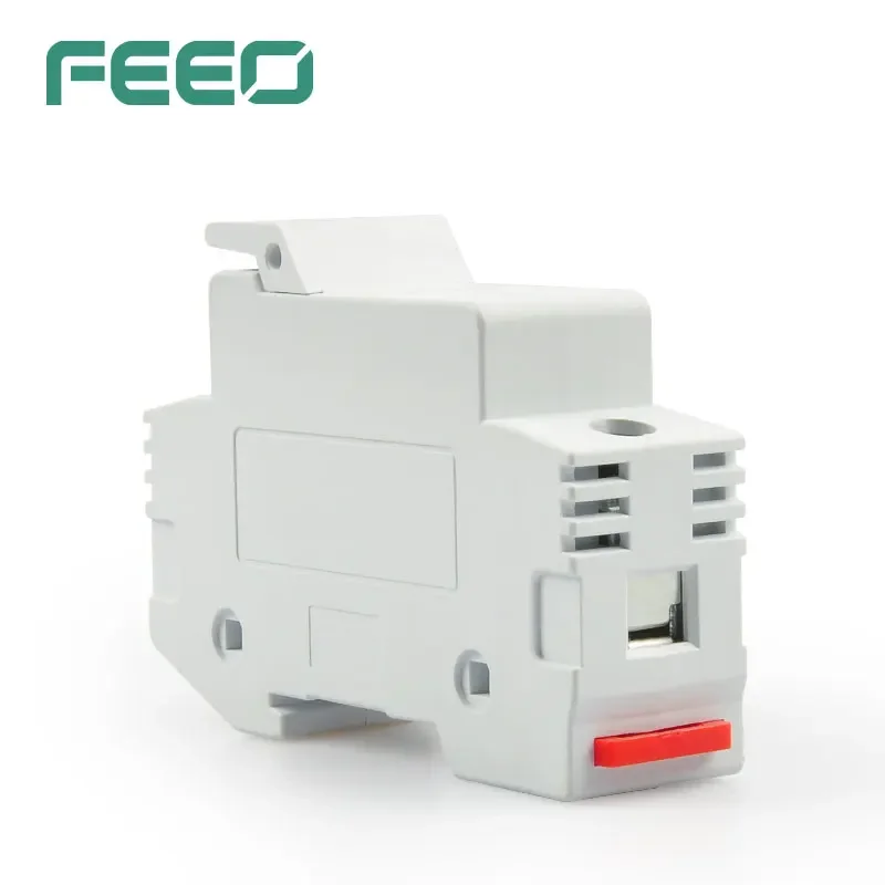 FEEO 1P 32A 40A 50A 63A 14*51mm Solar DC Fuse Holder with Fuse 1000V for Solar System Protection High Voltage Din Photovoltaic fuse box holder fuse holder