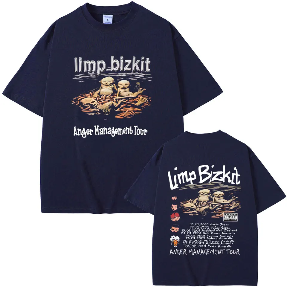 90s Rock Band Limp Bizkit Anger Management Tour T Shirts Summer