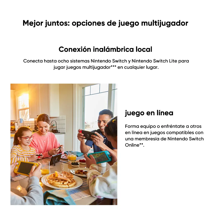 Consolas Nintendo Switch Lite - 32GB Batería 3570mah 5.5'' Compatto e leggero Controller integrati Giochi compatibili 6