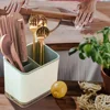 1pc Double-Layer Detachable Chopstick Holder and Cutlery Organizer - Kitchen Storage Shelf and Tableware Drain Rack 4