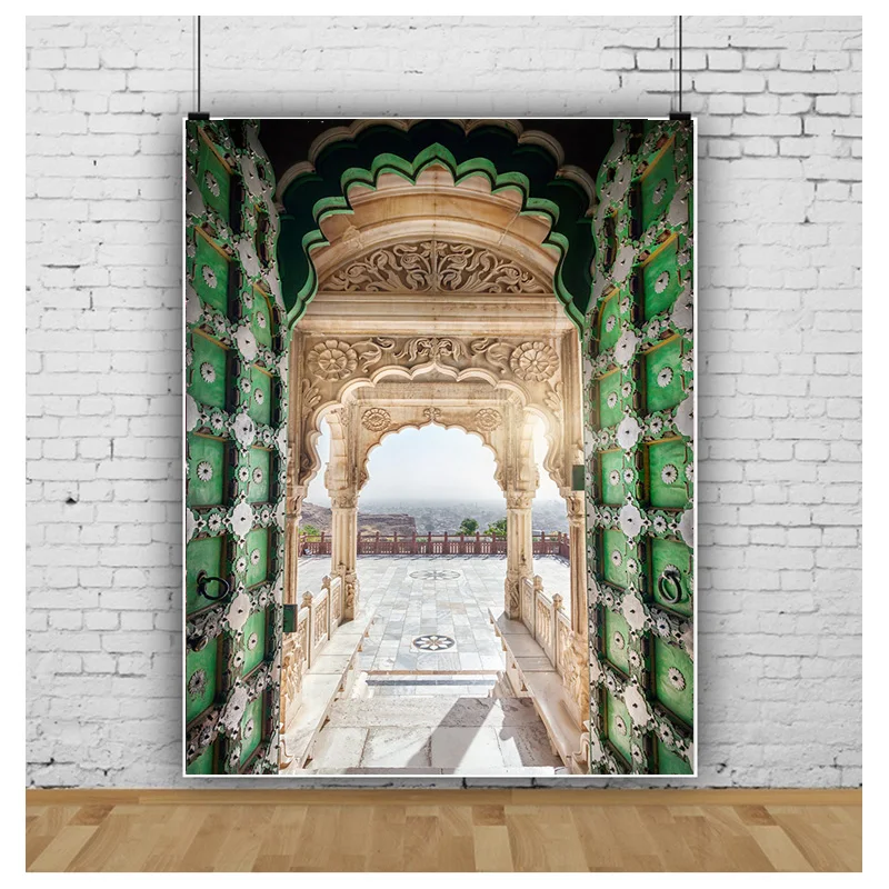 

Vinyl Custom Palace European Style Retro Classicial Photography Backdrops Props Art Castle Architecture Studio Background ZS-03
