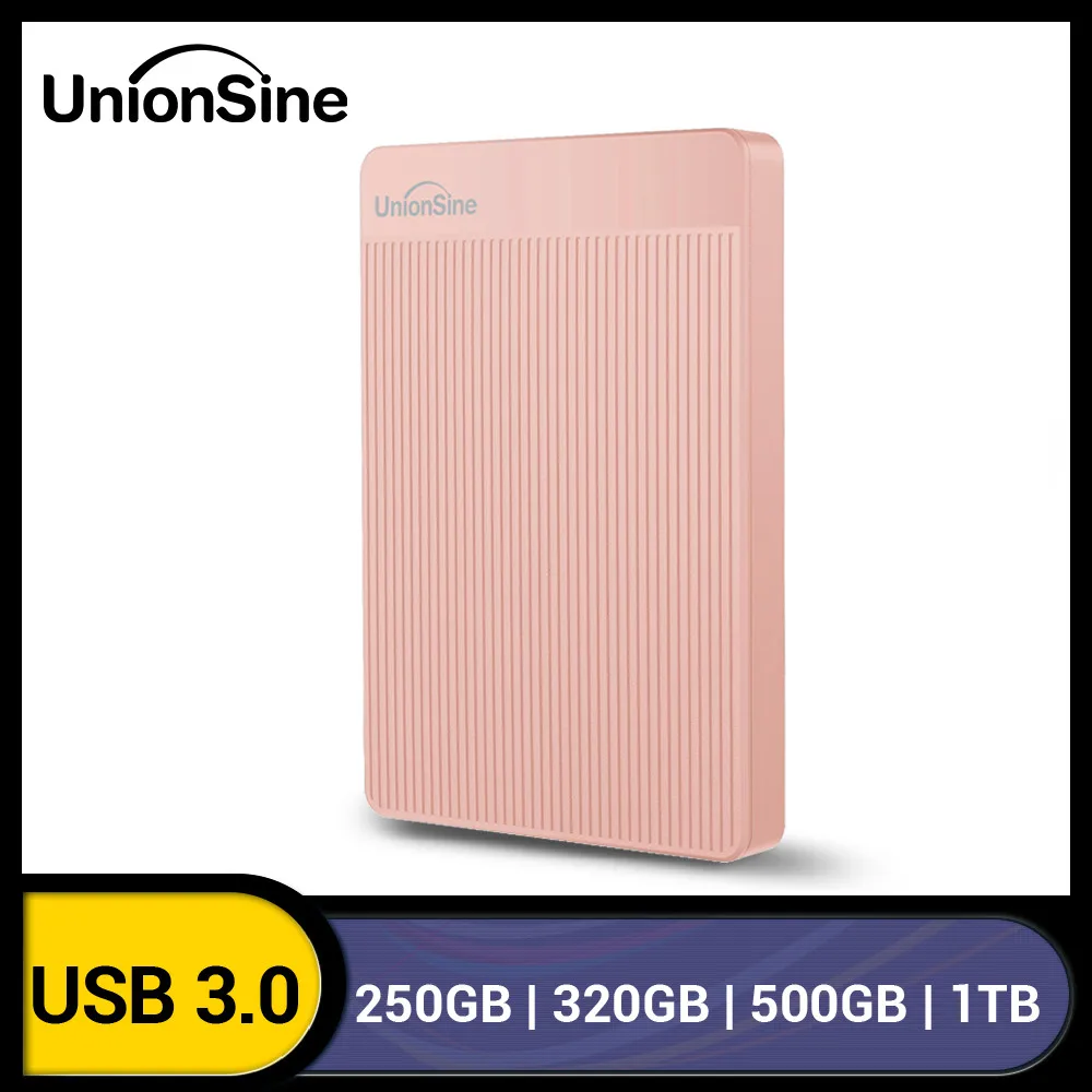 Przenośny zewnętrzny dysk twardy UnionSine HDD 250 gb/320 gb/500 gb/750 gb/1 tb pamięć masowa USB3.0 kompatybilna z komputerami PC, Mac, komputerami stacjonarnymi, MacBook