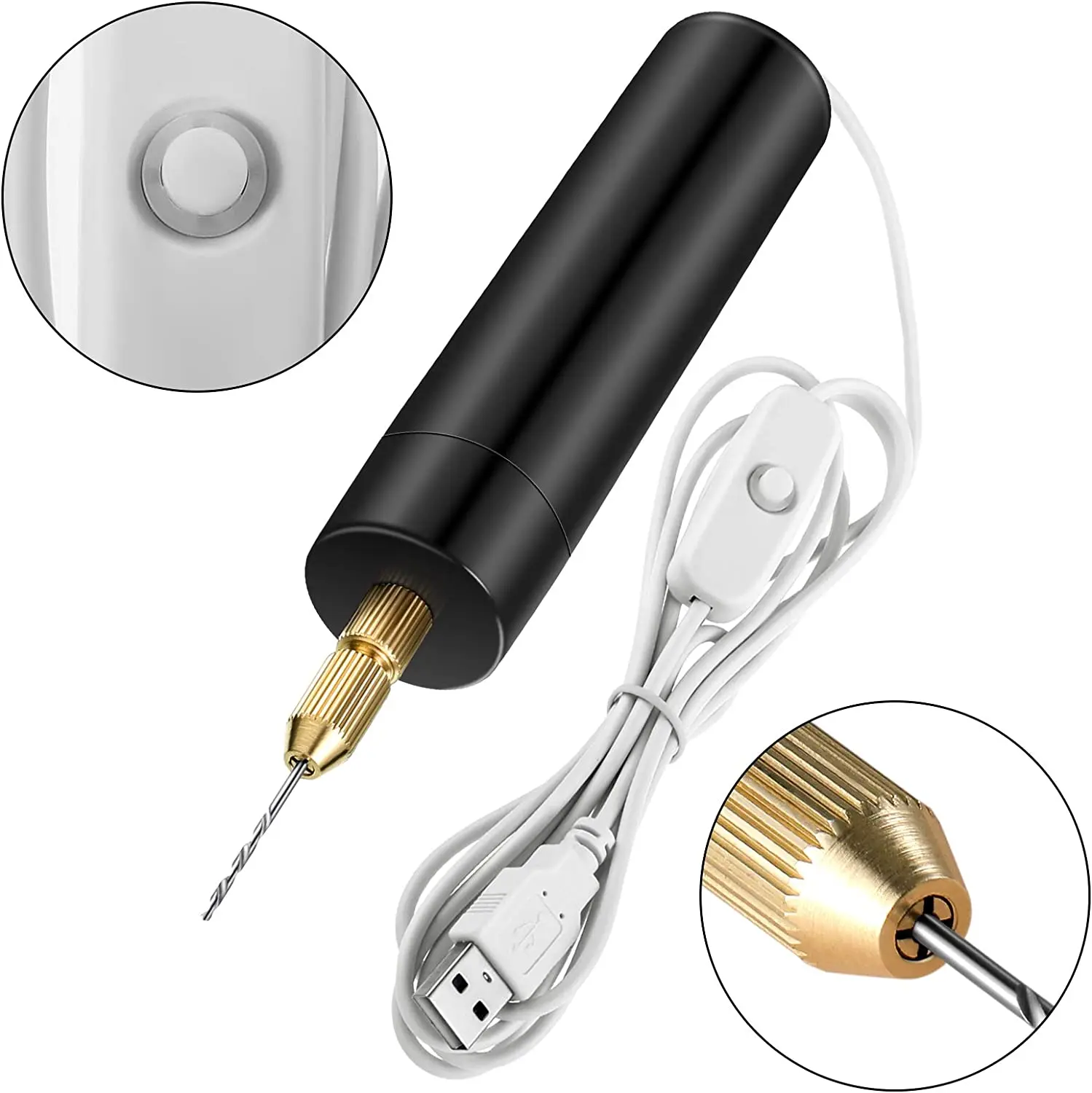 Electric USB Mini Drill 5 Pieces Set USB Drill Rotary Tools Engraver Pen Drilling Jewelry Tools With Drill Bits Power Tools