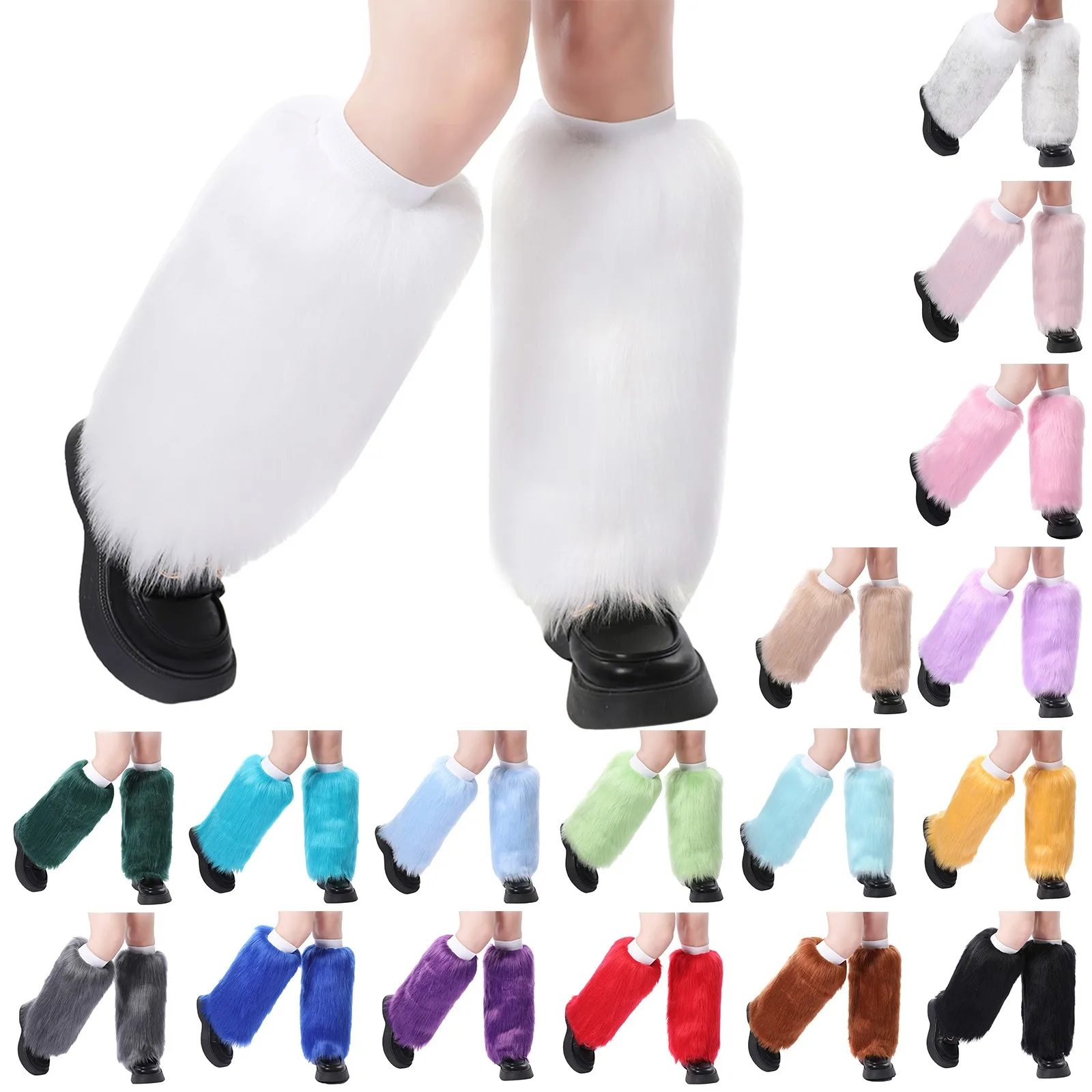 

Кавайные гетры, женские гетры, гетры для девочек Y2K, пушистые гетры, зимние мягкие гетры, носки, пушистые гетры