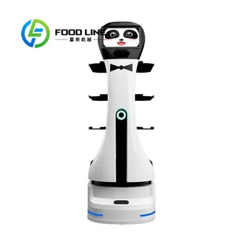 Robot umanoide 2025 personalizzato Navigazione intelligente Robot automatico per la consegna di cibo per ristorante