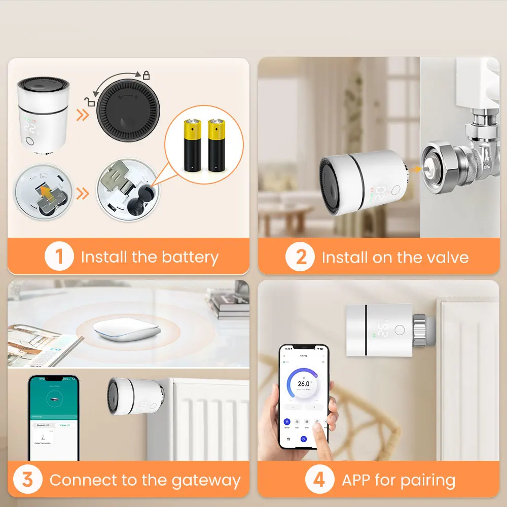 Radiator thermostat installation method