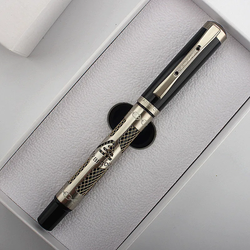 luxury quality 2033 signature roller ball pen Silver /gold Stationery Office school supplies ink pen NEW метро 2033