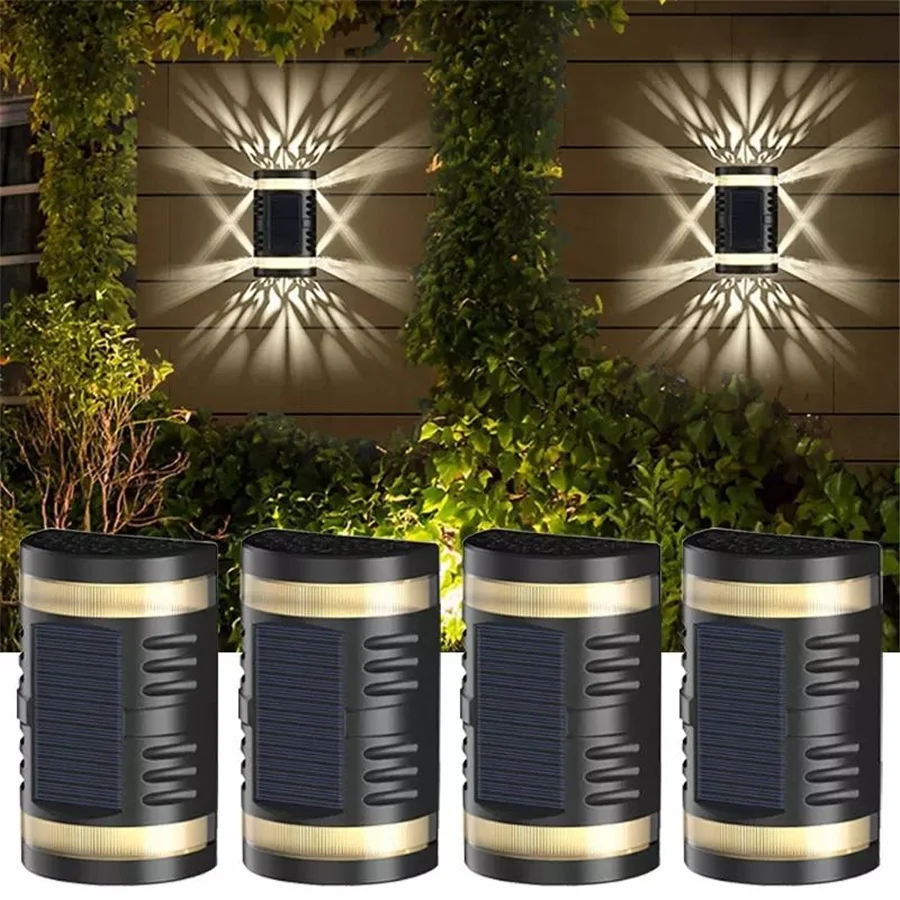 

New Large Size Solar Led Wall Light Outdoor Waterproof Garden Decor Landscape Lights for Balcony Patio Courtyard Fence Wall Lamp
