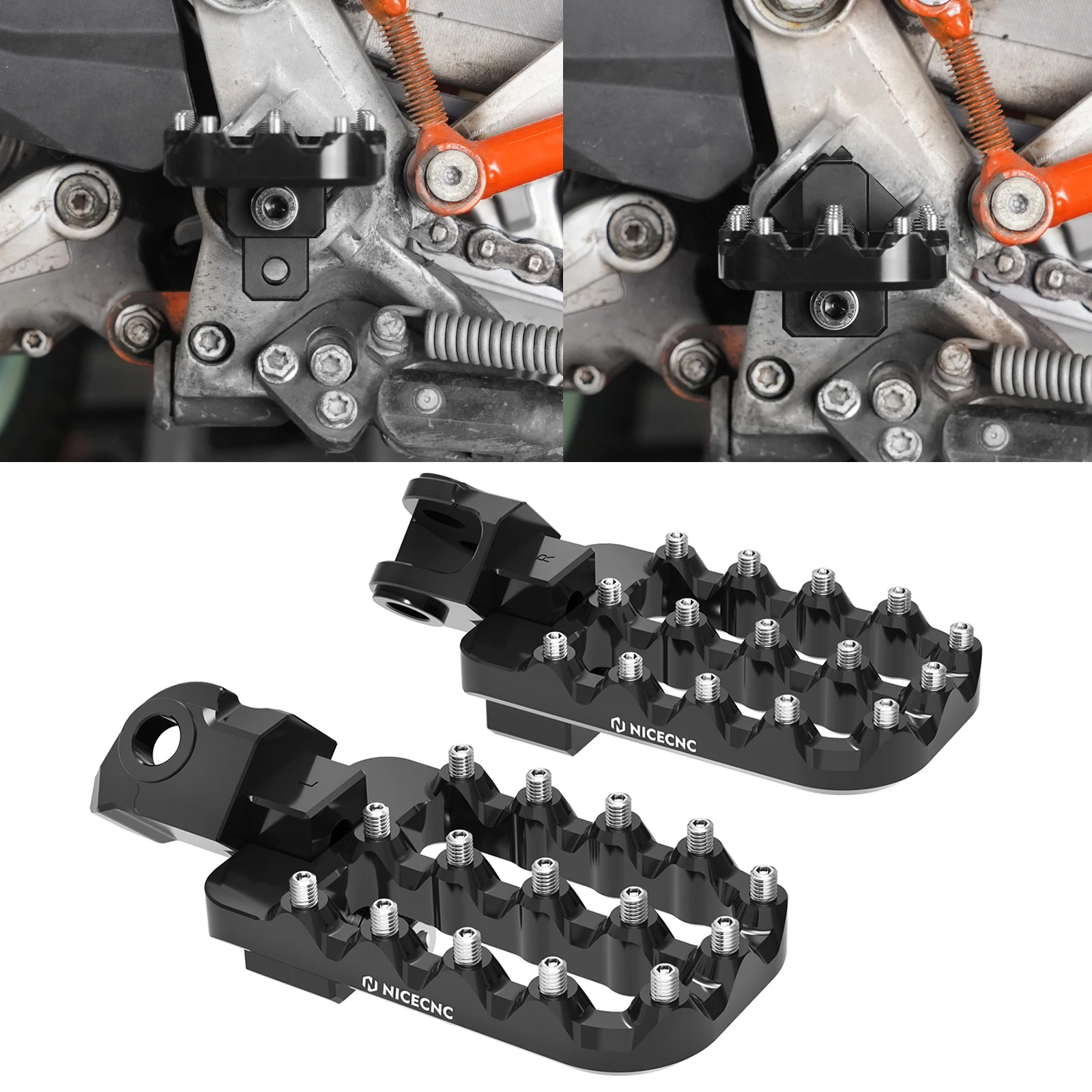 

For Husqvarna NORDEN 901 20mm Lower Foot Rest Footpegs Pedal For KTM 690 Enduro R SMCR 2008-2023 790 890 ADVENTURE /R 2019-2023