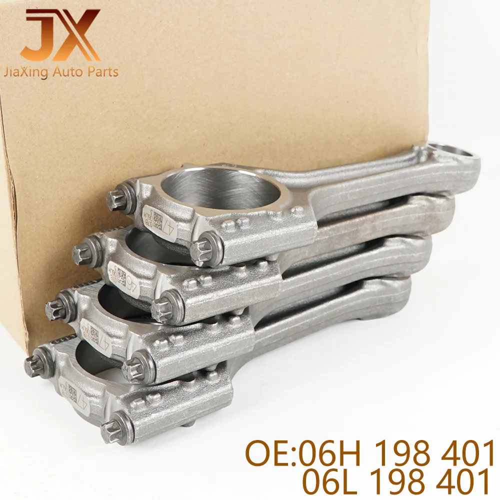 NEW 06H 198 401 A 4Pcs Engine Connecting Rod Kit Fit For Audi A4 TT Q5 VW Golf Passat Skoda Seat 2.0TFSI EA888 Pin 23mm