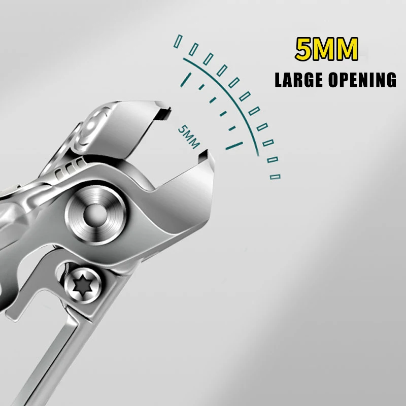 1Pcs Stainless Steel Nail Clippers Large Opening Powder die Cast Nail Clippers Set Decoration Cutter art Tool