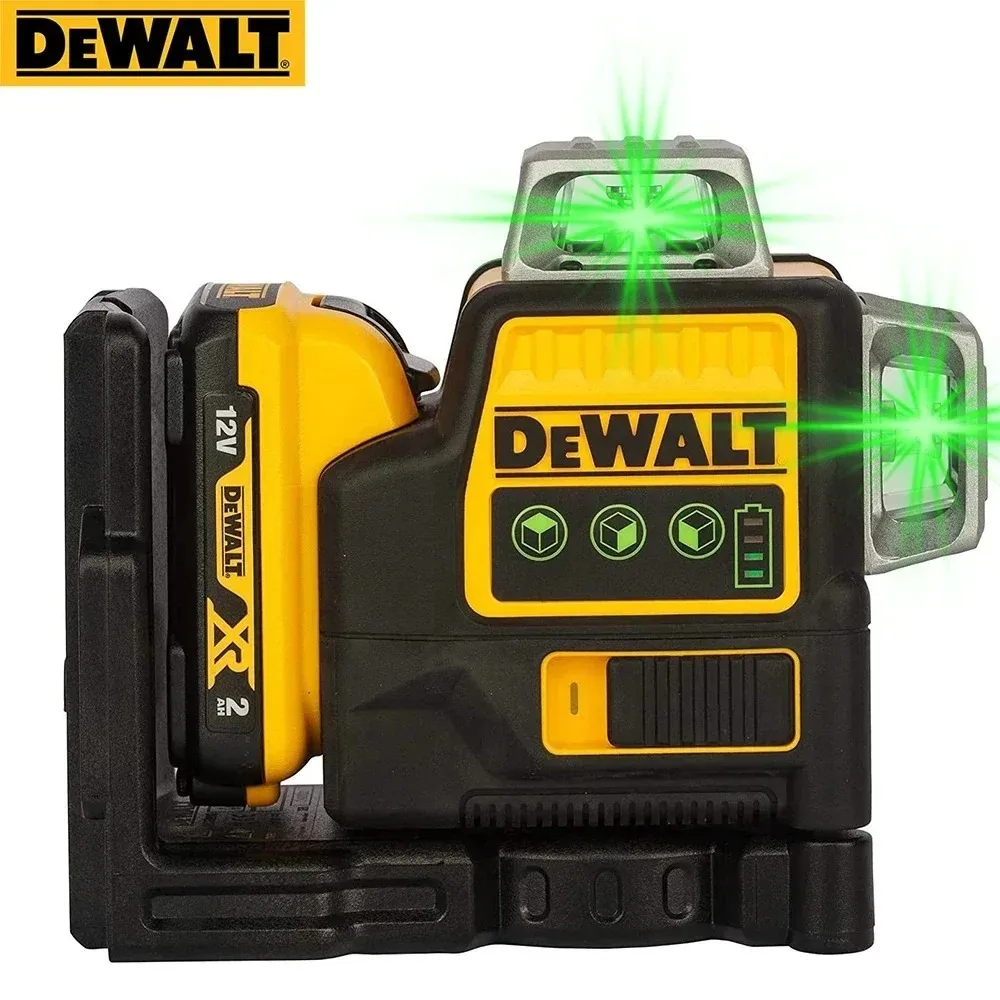 Dewalt DW089LG 3 Sides*360 Degree Vertical 12V Lithium Battery 12 Lines Laser Level   Horizontal Green Light Level Meter Outdoor 2