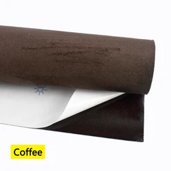 Large Suede Self - Adhesive Fabric Repair Patch - 0.8mm Thick Synthetic Leather for DIY Decoration and Interior Enhancement (Coffee)