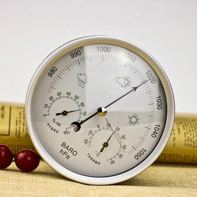 Fishing Barometer Vintage Thermometer Hygrometer Barometer 3 In 1