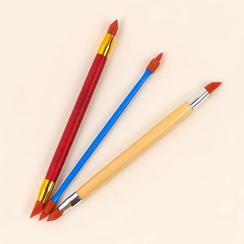 Clay Tools Double Head Silicone Pen 3 Sets Sculpture Rubber Pen Pottery Clay Sculpture DIY Tools polymer clay tools,clay sculpting tools,pottery sculpting tools,clay craft tool