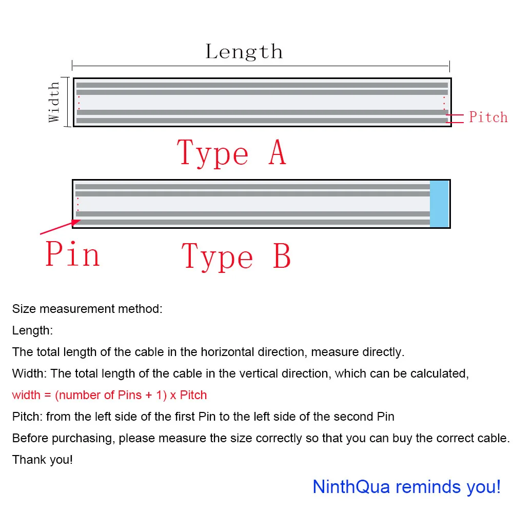 Versatile Flexible Flat Cable - Customizable Pitch & Length Options