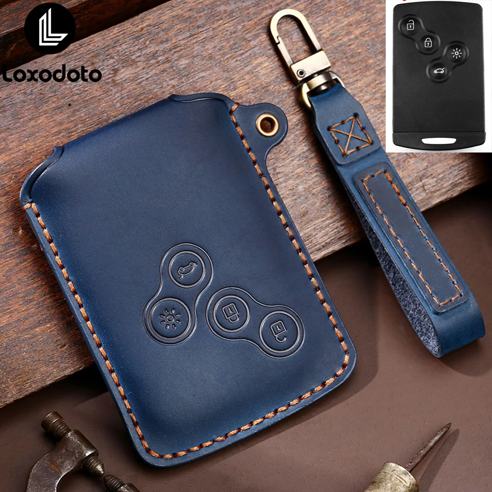 Leather Car Key Case Cover and Card Holder