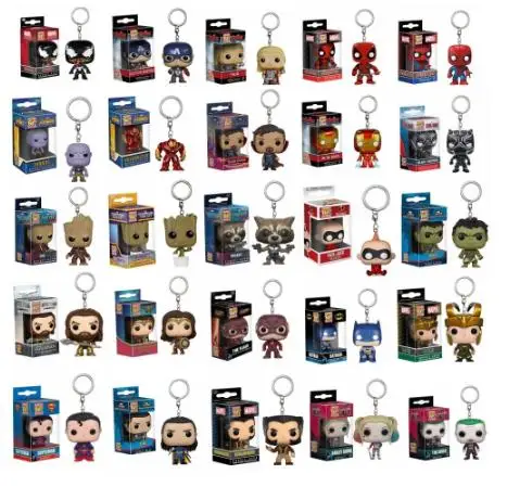 Funko Captain America Inro Man Deadpool Spider Man Thanos Thor Portachiavi Giocattoli Bambola In Vinile Giocattolo Da Collezione Per I Migliori Regali
