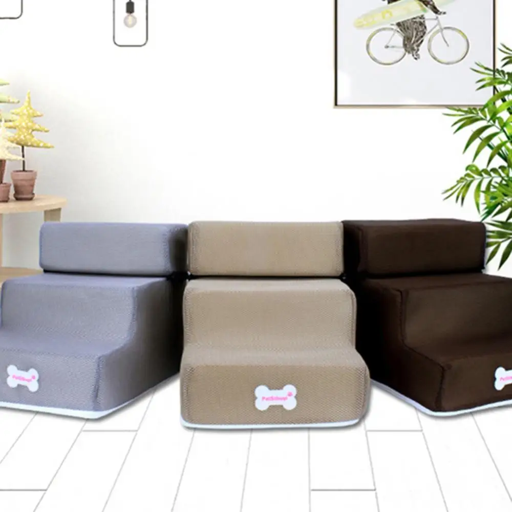 Dog House Dog Stairs Pet 3 Steps Stairs For Small Cat Pet Ramp Ladder Anti-slip Removable Dogs Bed Supplies