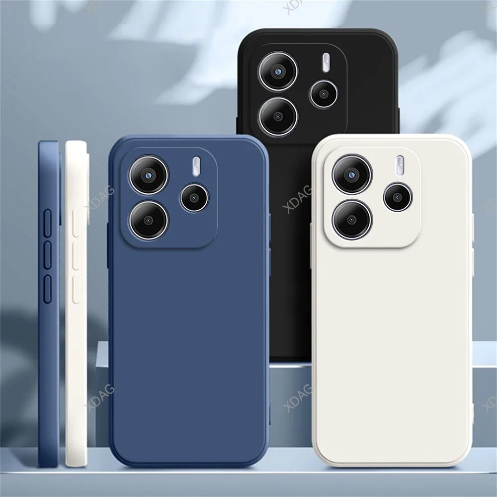 Classic Silicone Soft Phone Case with Lens Protection - Square Design