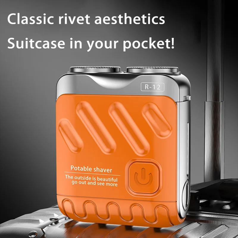 Electric Shaver Men Waterproof Type-C Rechargeable Mini Travel Rotary