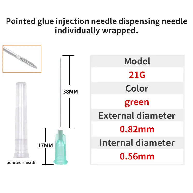 50pcs Pointed Injection Needle Dispensing Needle With Transparent Cap, Glue Tool, Individually Packaged Syringe Accessories - Image 9