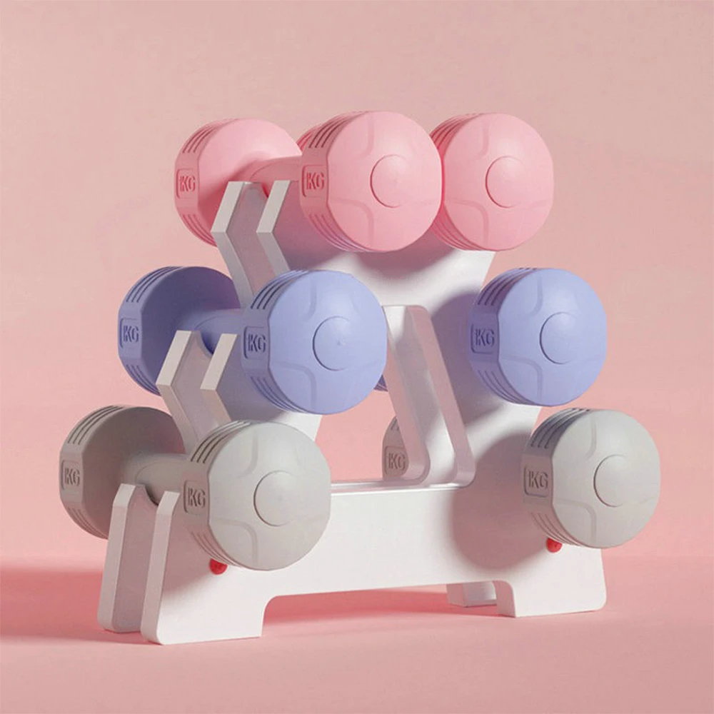dumbbells women's fitness home equipment yoga thin arms arm muscle package rubber small dumbbells 1 pair