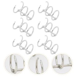 6 Pcs Section Metal Binder Book Cases Binder Clips Iron Practical Segmented