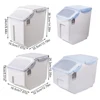 15KG Rice Bucket Tank Moisture-proof Sealed Rice Storage Box Insect-proof Cereal Grain Pet Food Container Kitchen Storage Box 6