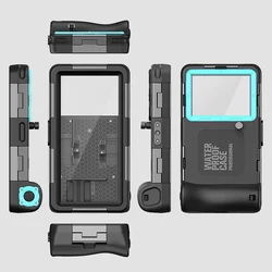 Shellbox Enhanced Multicolor Waterproof Phone Case for Underwater Photography (Black Blue)