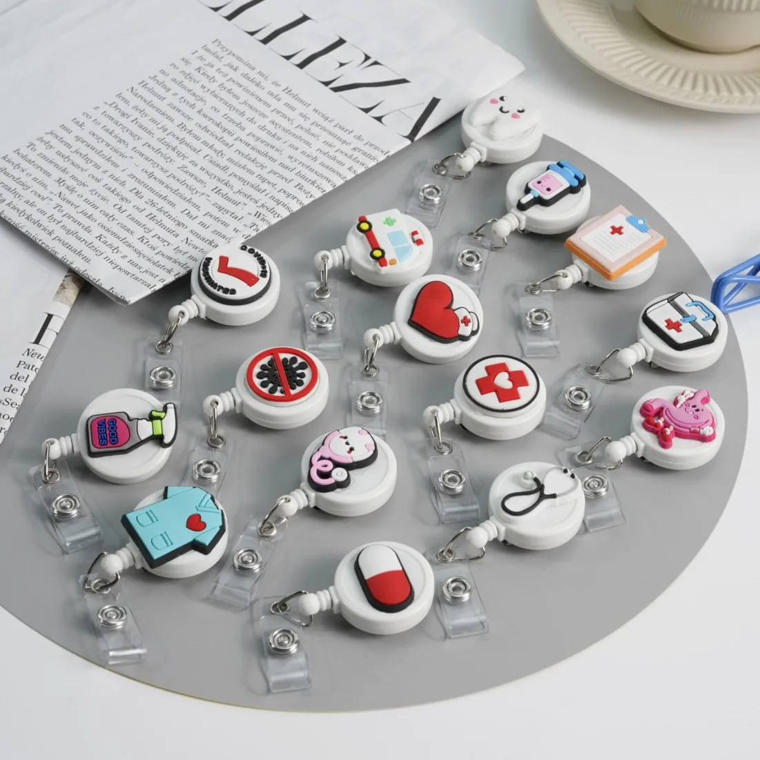 Cute Badge Reels--Snack Badge Reels, Trendy Badge Reels, Glitter Badge  Reels, Nurse Badge Reels, Medical Badge Reels, Retractable Badges