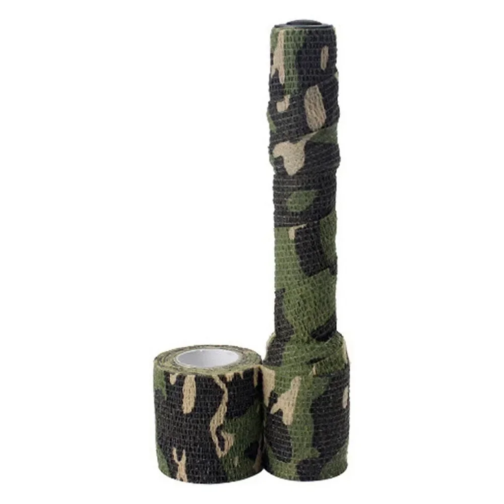 4.5M Self-Adhesive Retractable Camouflage Tape Non-woven Camouflage Tape Outdoors Hunting for Cylindrical Objects