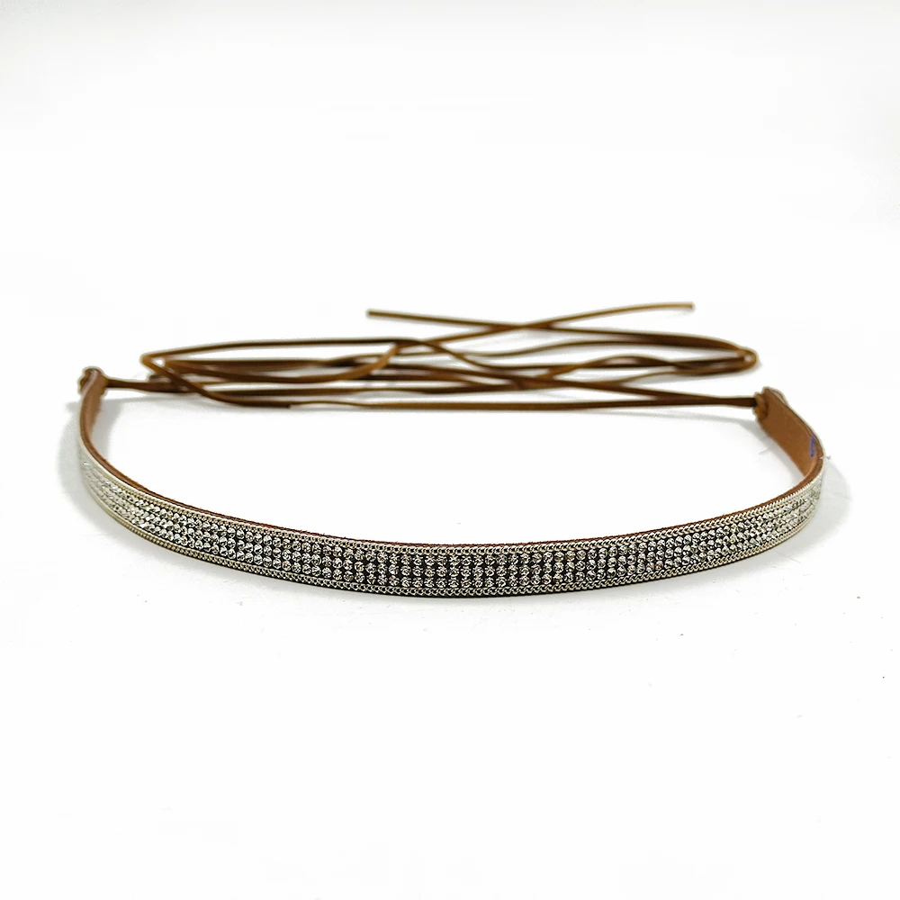 2024 Feiner Glitzer-Strass-Hut-Zubehör, Farbblock-Design, Sommer-Strohhut, Cowboy-Hut, Hutband, Fedora-Hut-Zubehör – Detail 7