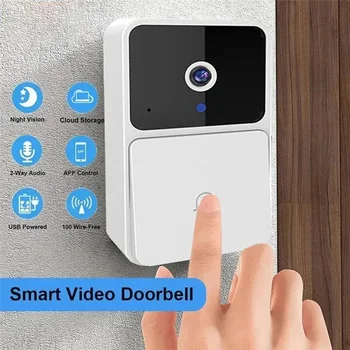 A10F-Smart WIFI Video Doorbell Camera With Night Vision HD Wireless Security Two-Way Intercom Voice Changer For Home 1