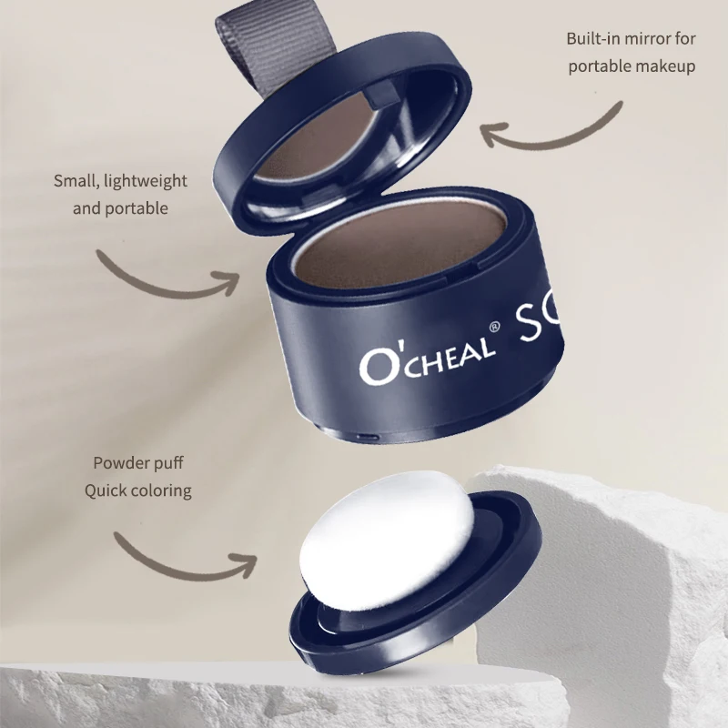 Hair Line Powder Black Root Cover Up Natural Instant Waterproof Hairline Shadow Powder Hair Concealer Coverage Styling O'CHEAL