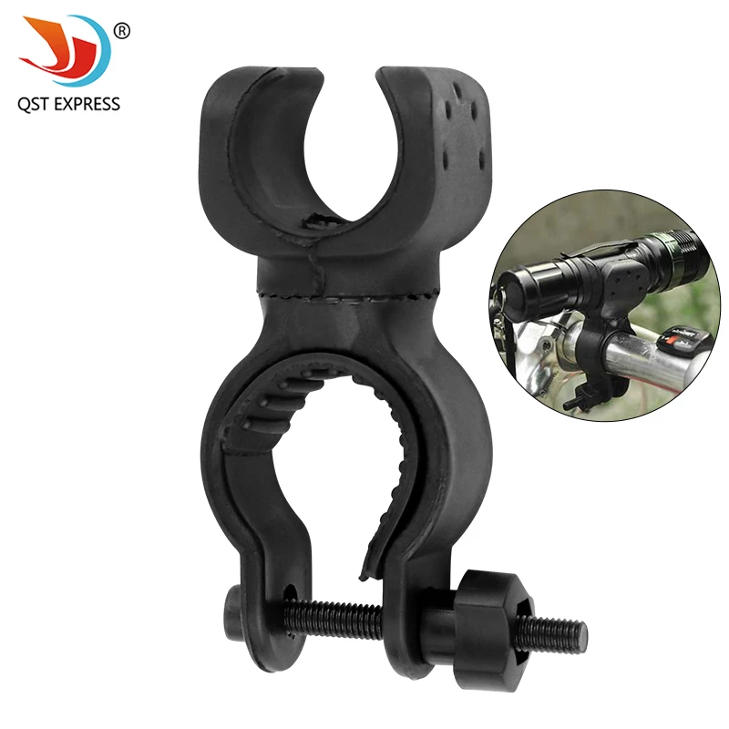 Bicycle Flashlight Holder U-shaped Bike Clip Light Holder Outdoor Bike Clip Flashlight 360 Degree Rotatable