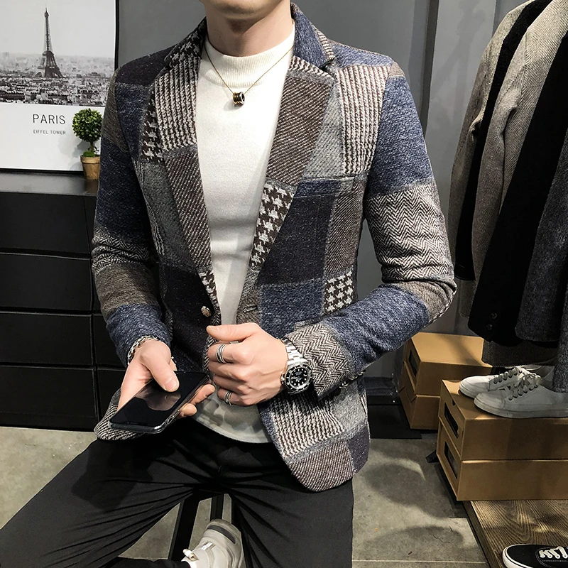 Cappotto Scozzese Cappotto Quadretti Uomo Cappotto Blu Zara