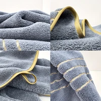 Ensemble de serviettes de bain 2/3/6/8 pièces, blanc et gris avec accents dorés, serviettes douces et absorbantes de qualité supérieure pour la maison, l'hôtel et la salle de bain 3