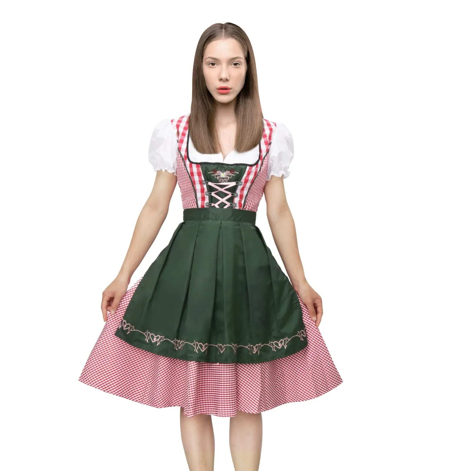 

Women's Halloween Oktoberfest Costume Dress Body Elegant Causal Stage Performance Dresses Short Sleeve A Line Medieval Sundress