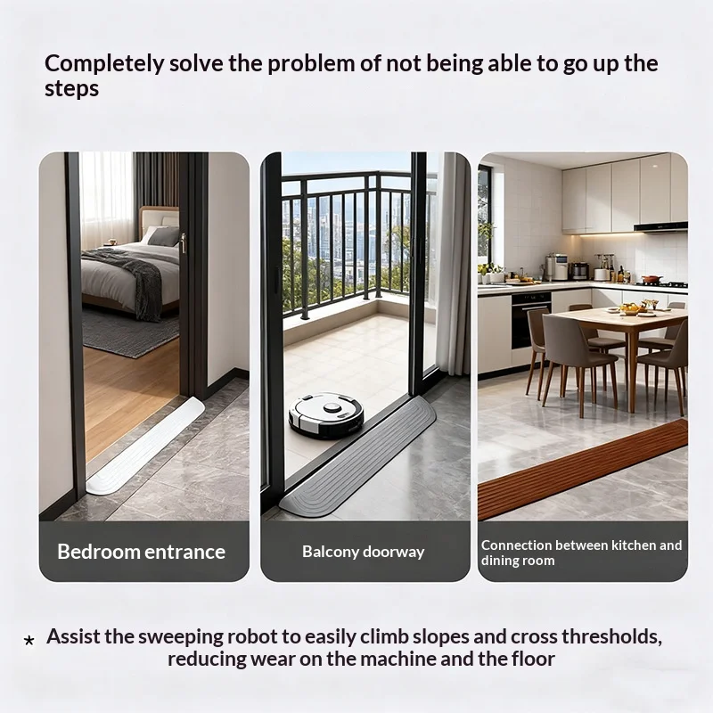 Rampa per Robot Aspirapolvere, Tappetino Saliscale Anti-Collisione, Striscia di Protezione Compatibile con XiaoMi Roborock iRobot Roomba - immagine 5
