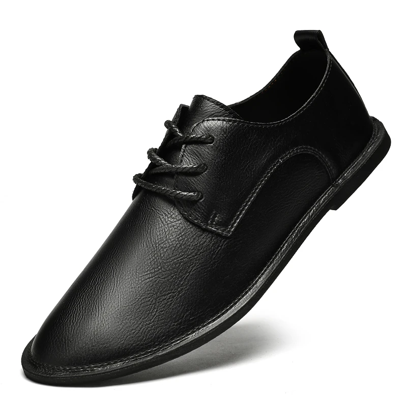 Spring Retro Oxford Shoes Adult Formal Business Leather Loafers Pointed Casual Shoes British Style Comfortable Lace Up Shoes 47 4
