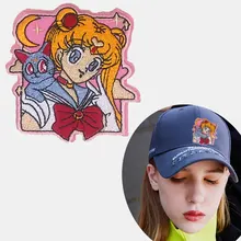 New Sailor Moon Patches Ironing Clothes Embroidery Cartoon Anime Patches Children's Clothes Applique Stickers T-shirt Decoration
