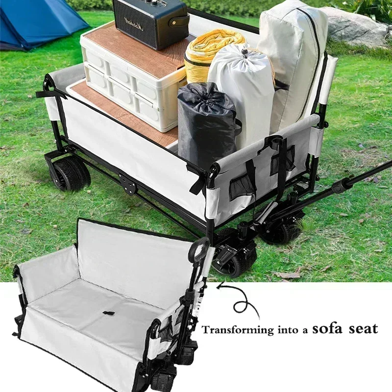 Outdoor Camping Cart, Multi-function Sofa Seat Camper, Children's Reclining Camper