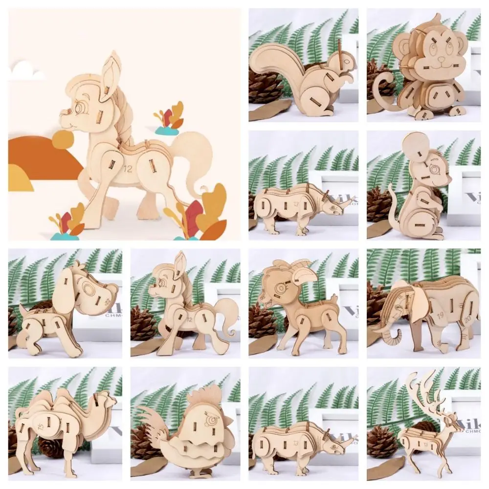 

3D Animals Assembly Model Animal Kits Creative Rabbit Monkey Educational Toys Animal Skeleton Learning