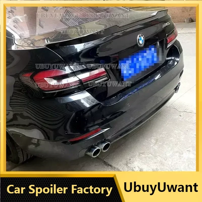 Per Bmw Serie 5 F10 Spoiler M4 / P Style Carbon Look Ala Posteriore 2010-2017 F10 F18 Spoiler Roof Wing Accessori Sportivi Kit Carrozzeria