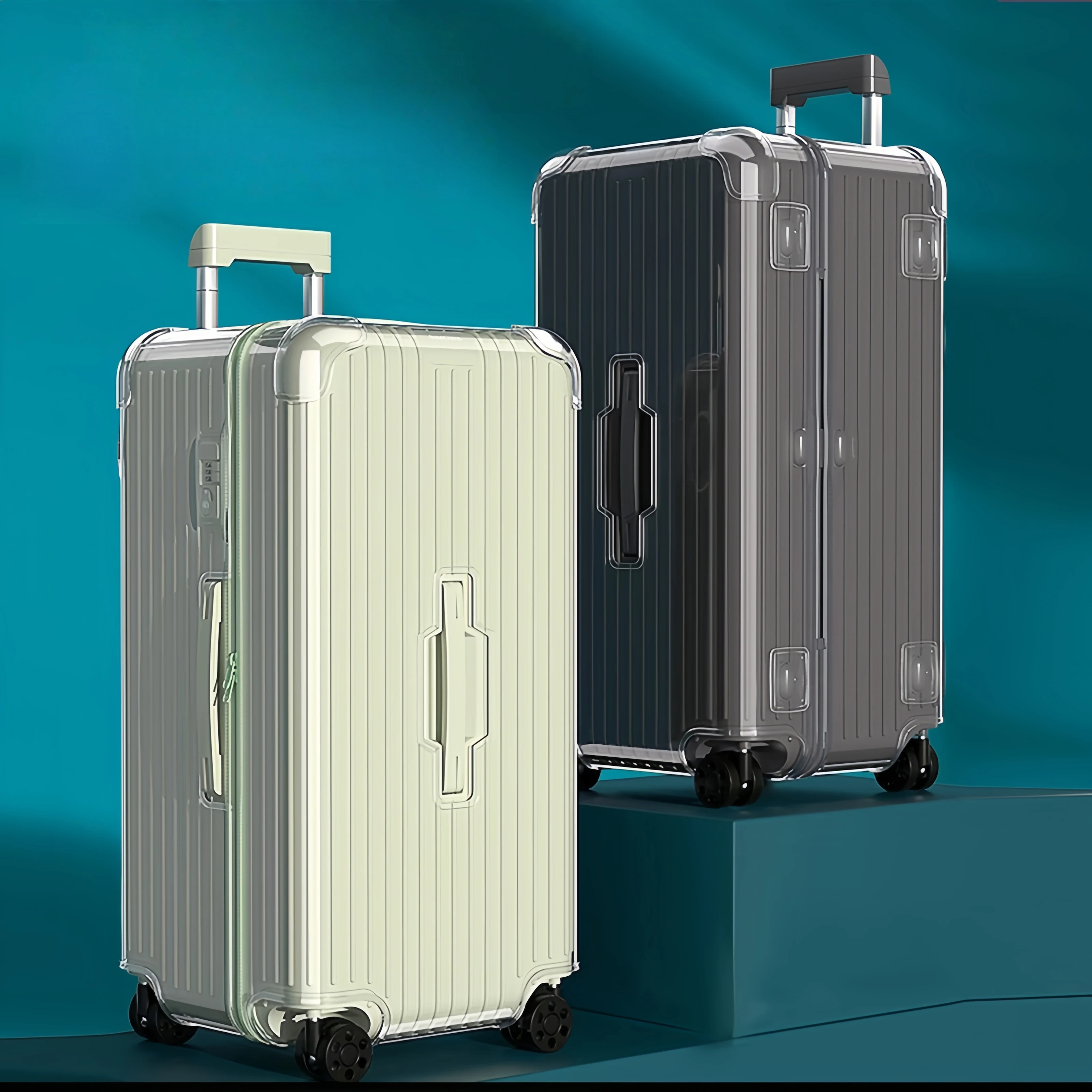 Transparent Cover Applicable for Rimowa Clear Essential Trunk Plus Suitcase Protective Cover 33 Inch Rimowa Luggage Cover